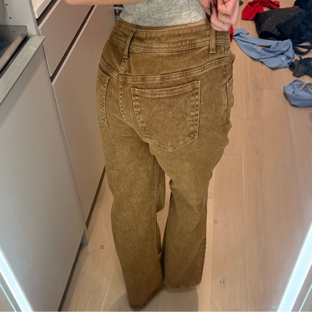 Brown low rise jeans